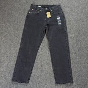 Levis 501 Original Cropped High Rise Jeans Gray Women's 26x26 NEW